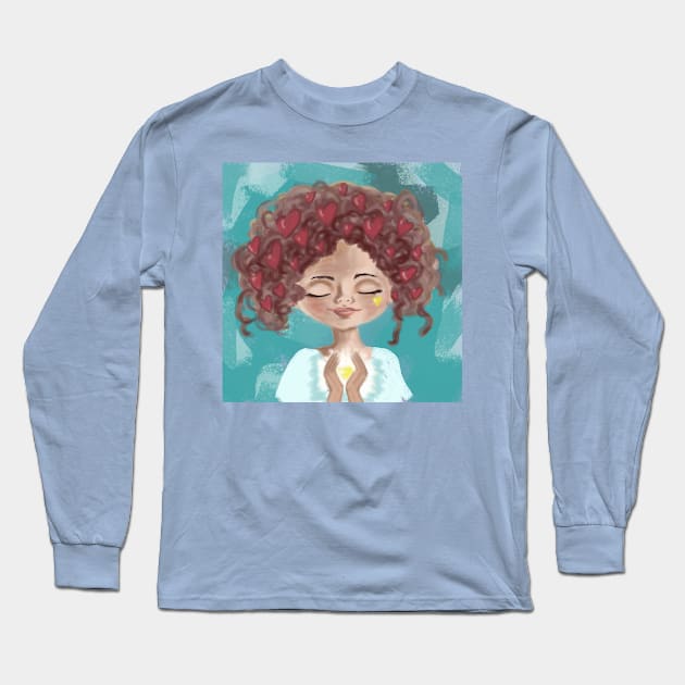 Lovely. Girl Long Sleeve T-Shirt by Ganna_Panna